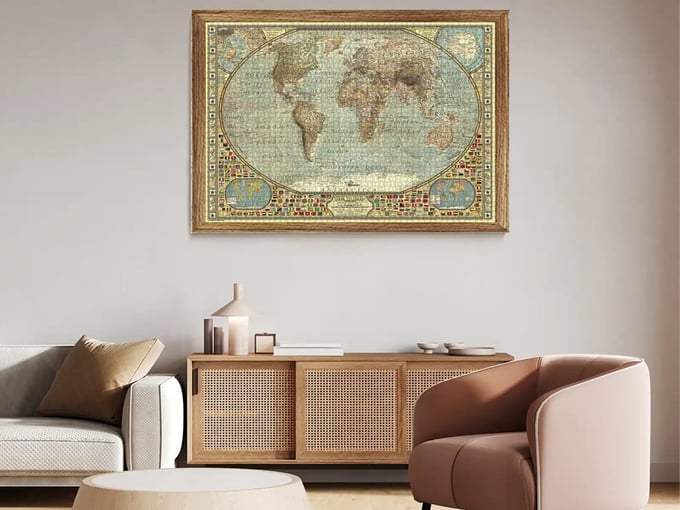 Dünya Haritası  - 2000 Parça Puzzle - 3935