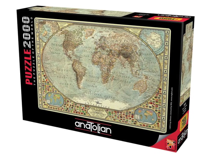Dünya Haritası  - 2000 Parça Puzzle - 3935