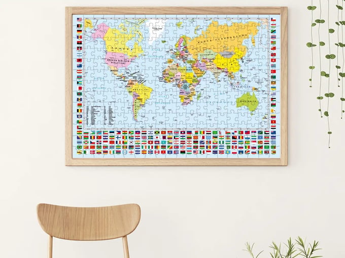Dünya Haritası  - 260 Parça Puzzle - 3319