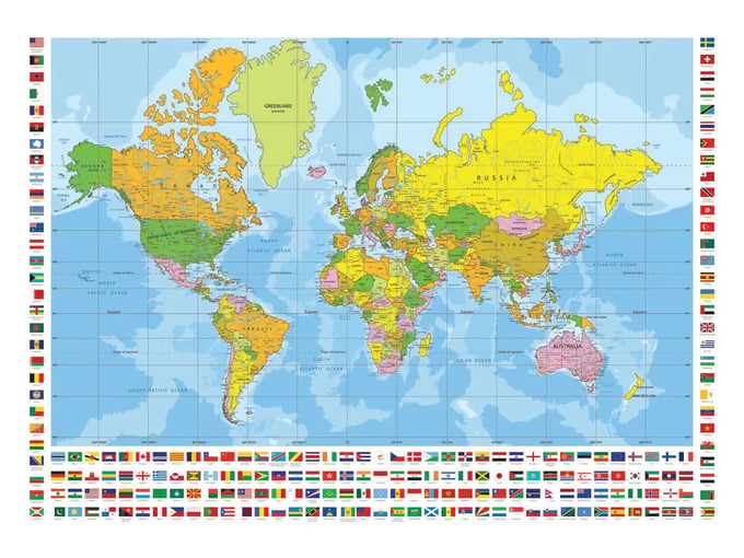 Dünya Siyasi Haritası - 700 Parça Puzzle - 2703