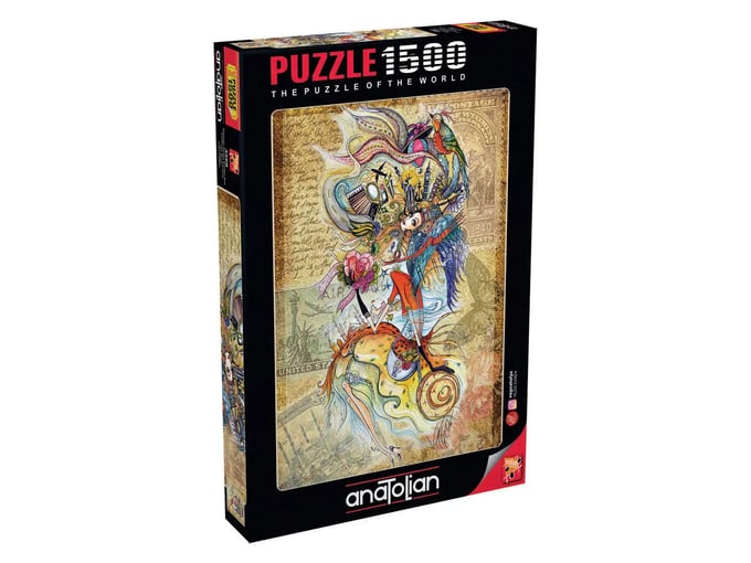 Dünyayı Gezen Çerkes Kızı-1500 Parça Puzzle- 4560