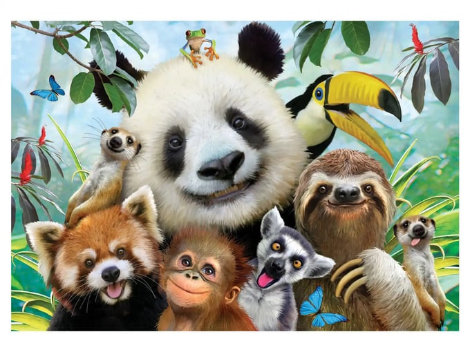 Hayvanat Bahçesi Selfie  - 500 Parça Puzzle - 3596