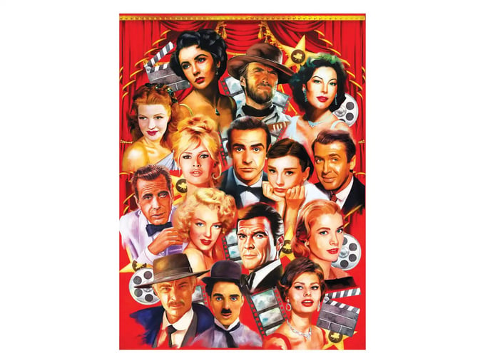 Hollywood Stars  - 1000 Parça Puzzle - 1154