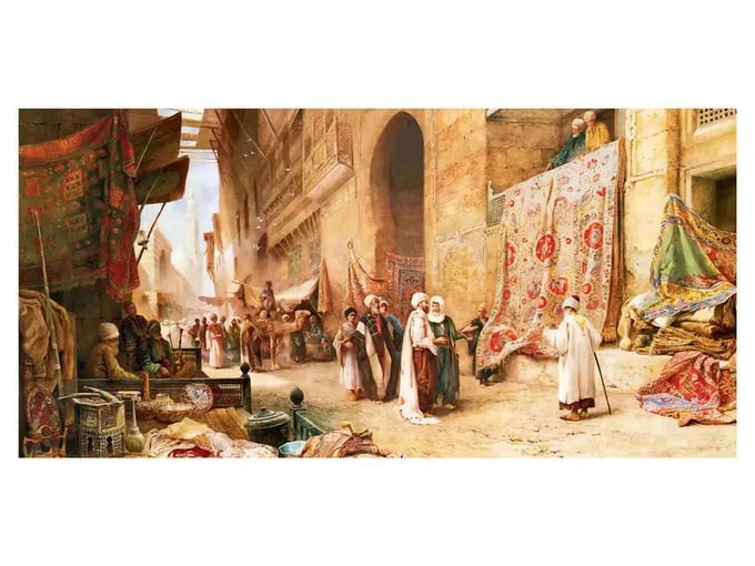 Kahire de Halı Pazarı  - 1500 Parça Puzzle - 3751
