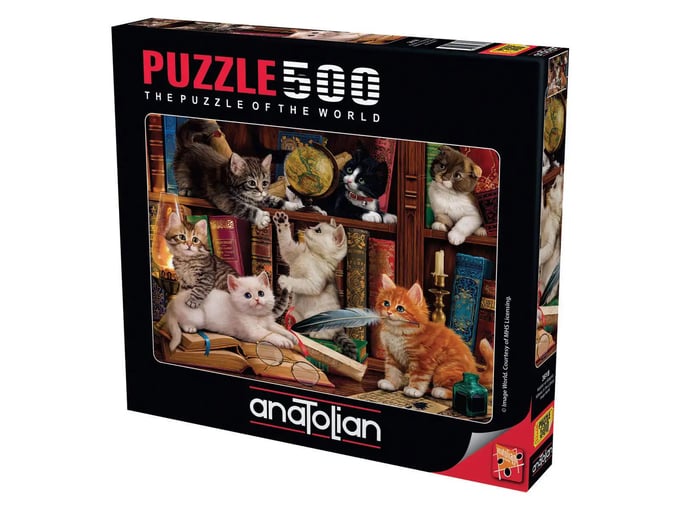Kediler ve Kitaplar - 500 Parça Puzzle - 3618