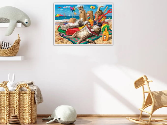 Kedilerin Plaj Keyfi  - 260 Parça Puzzle - 3322