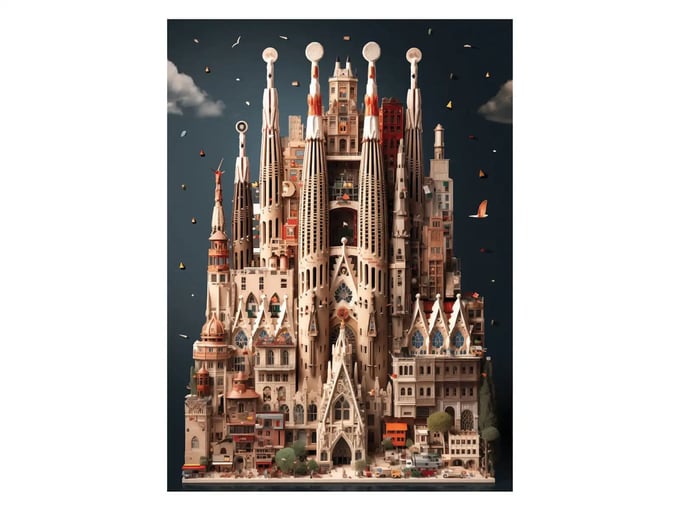 La Sagrada Familia - 1000 Parça Puzzle - 1163