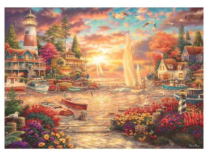 Limanda Gün Sonu  - 3000 Parça Puzzle - 4922