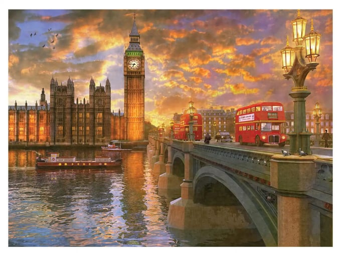 Londra da Günbatımı  - 1000 Parça Puzzle - 1023