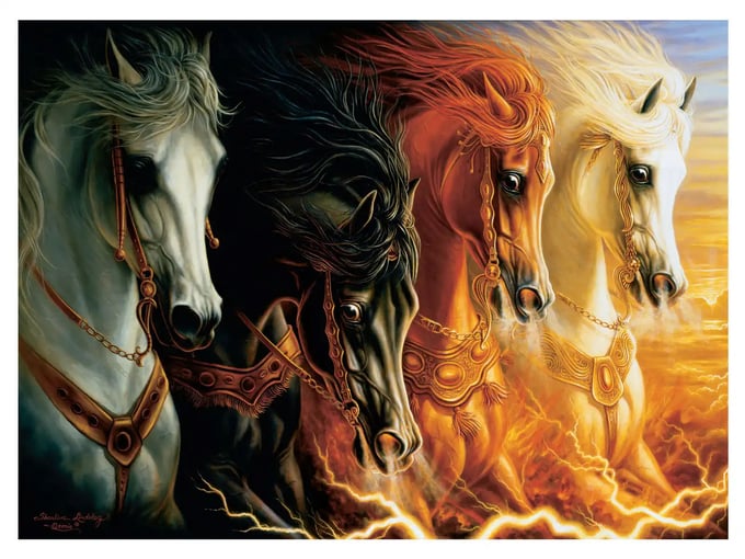 Mahşerin Dört Atı  - 1000 Parça Puzzle - 3116