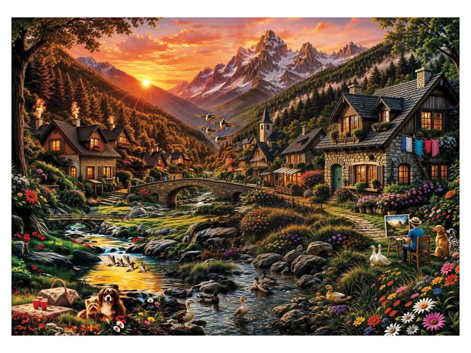 Masal Vadisi - 3000 Parça Puzzle - 4941