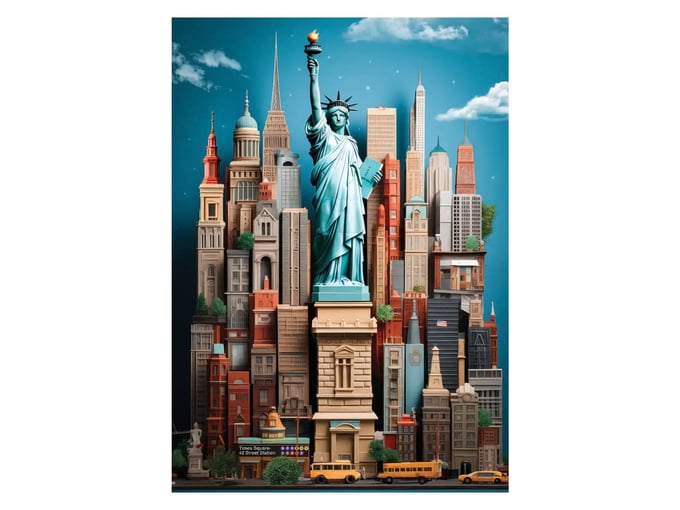 New York - 1500 Parça Puzzle - 4578
