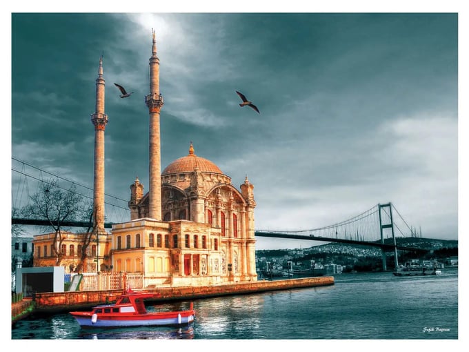 Ortaköy Cami Nostalji - 1000 Parça Puzzle - 3171