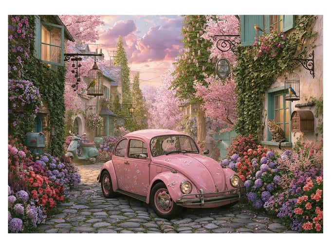 Pembe Vosvos - 500 Parça Puzzle - 3646