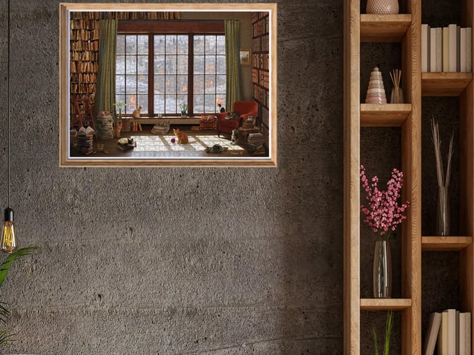 Pencere Kedileri  - 1000 Parça Puzzle - 1065