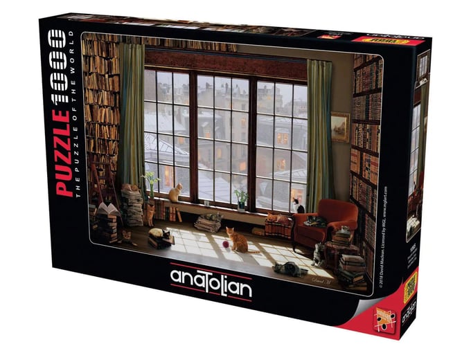 Pencere Kedileri  - 1000 Parça Puzzle - 1065
