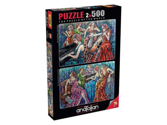 Renkli Notalar 1 - 2 x 500  Parça Puzzle - 3612