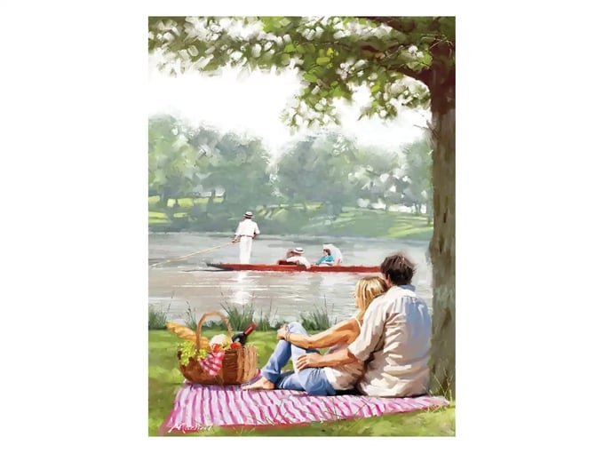 Romantik Piknik  - 1000 Parça Puzzle - 1137