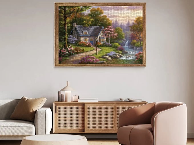 Şelaleli Konak  - 2000 Parça Puzzle - 3940