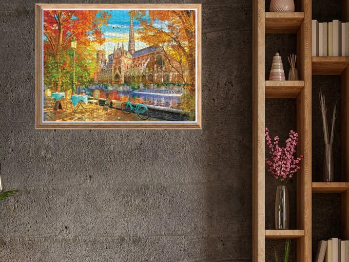 Sonbaharda Notre Dame-1000 Parça Puzzle-1176