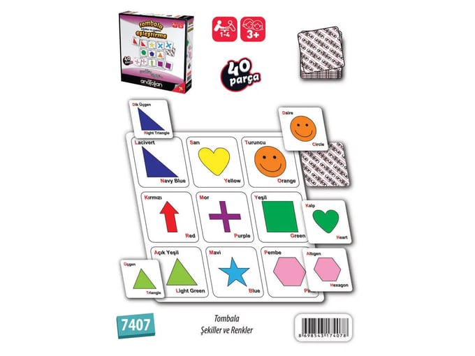 Tombala Şekiller ve Renkler Eşleştirme - 7407