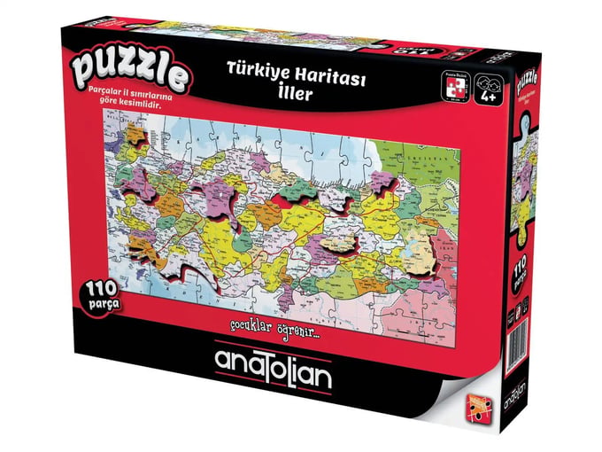 Türkiye Haritası İller  - 110 Parça Puzzle - 7401