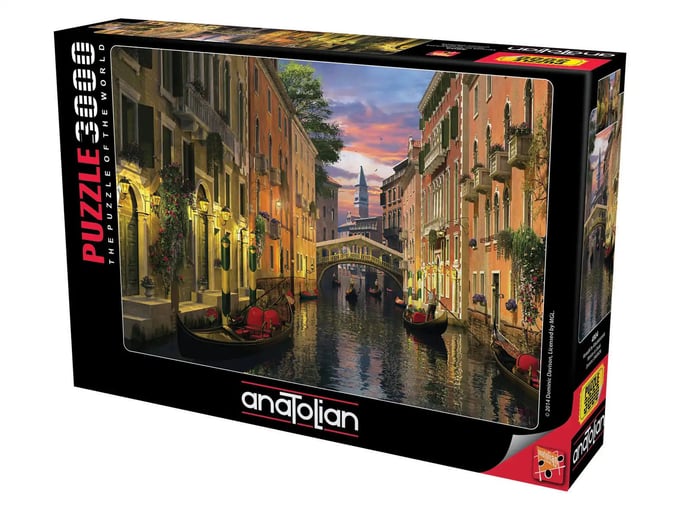 Venedikte Alacakaranlık  - 3000 Parça Puzzle - 490