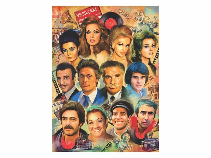 Yeşilçam Yıldızları  - 1000 Parça Puzzle - 1155