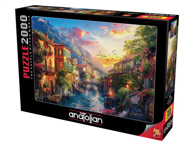 Akdeniz kasabası - 2000 Parça Puzzle - 3969