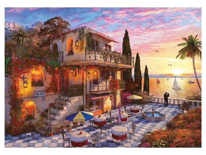 Akdenizde Romantizm  - 3000 Parça Puzzle - 4911