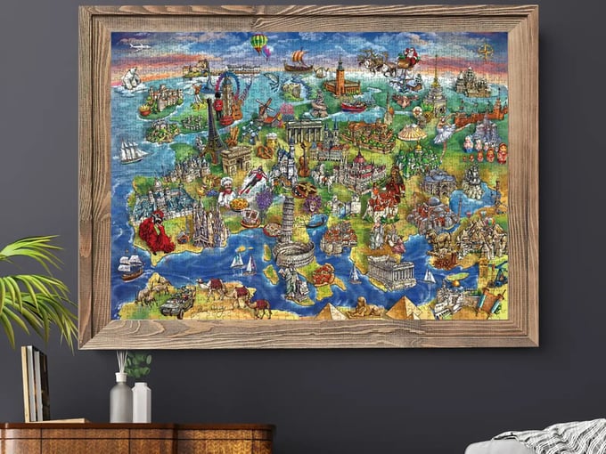 Avrupa Haritası  - 1500 Parça Puzzle - 4557