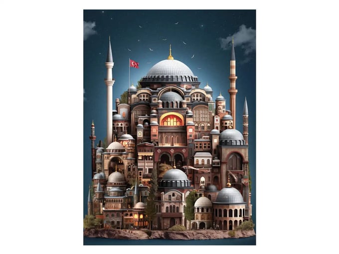 Ayasofya - 1000 Parça Puzzle - 1169