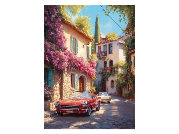 Begonvil Sokak - 1000 Parça Puzzle - 1202
