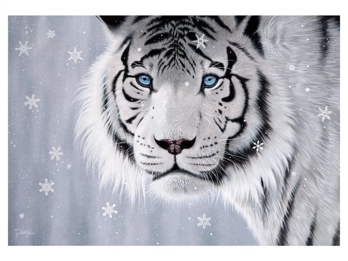 Beyaz Kaplan  - 500 Parça Puzzle - 3613