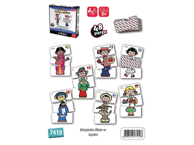 Birleştirelim Ülkeler ve Giysileri - 7410