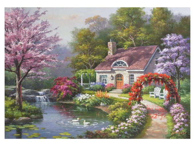 Çiçekli Ev  - 1500 Parça Puzzle - 4556