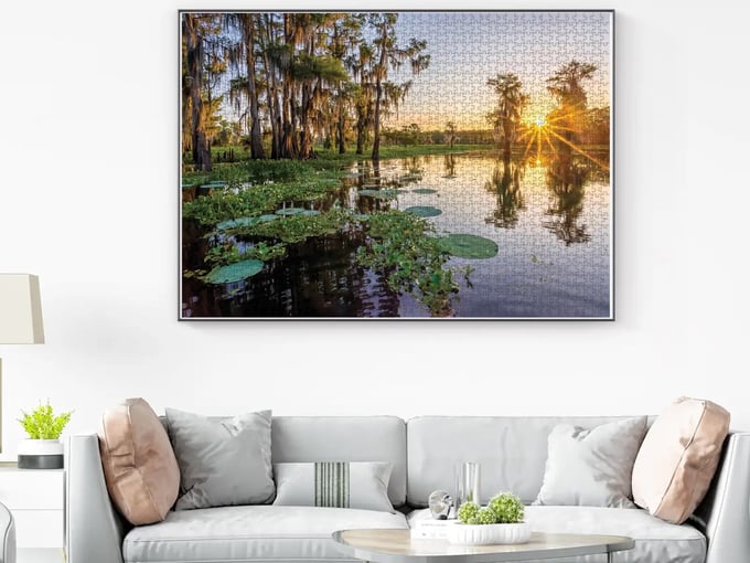Duck Lake Günbatımı  - 3000 Parça Puzzle - 4925