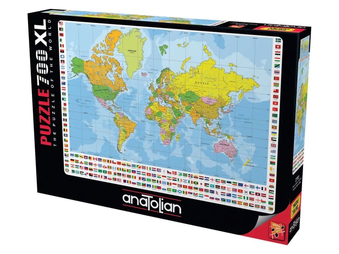 Dünya Siyasi Haritası - 700 Parça Puzzle - 2703