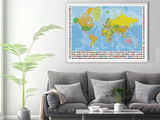 Dünya Siyasi Haritası - 700 Parça Puzzle - 2703