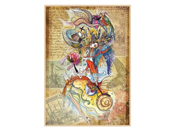 Dünyayı Gezen Çerkes Kızı-1500 Parça Puzzle- 4560