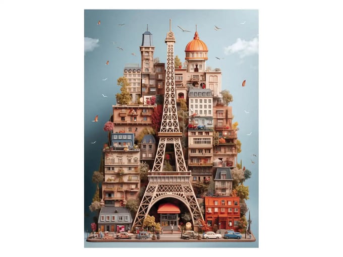 Eyfel - 1000 Parça Puzzle - 1168