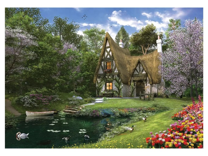 Göl Evi  - 3000 Parça Puzzle - 4900