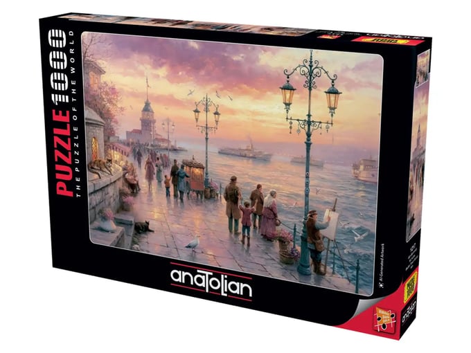 Gün Batımında Kız Kulesi - 1000 Parça Puzzle - 1217