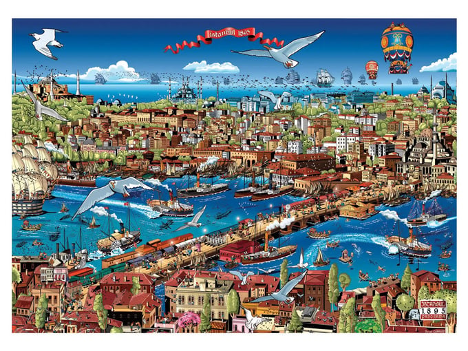 Istanbul 1895 - 3000 Parça Puzzle - 4921