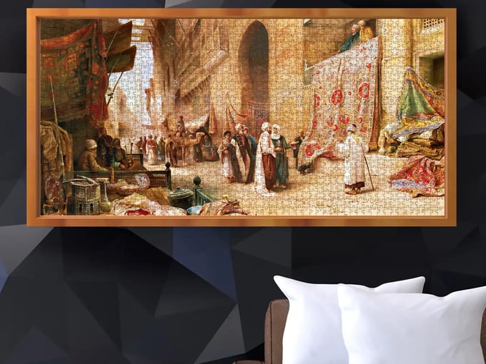 Kahire de Halı Pazarı  - 1500 Parça Puzzle - 3751