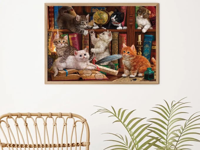 Kediler ve Kitaplar - 500 Parça Puzzle - 3618