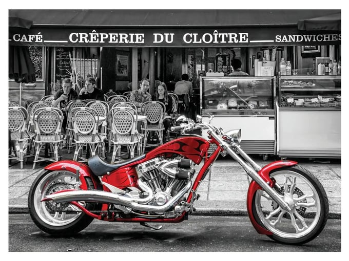 Kırmızı Chopper  - 1000 Parça Puzzle - 1019