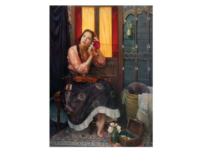 Kızıl Kadın  - 1000 Parça Puzzle - 1072