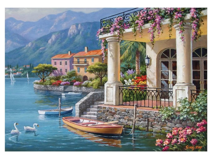 Körfezdeki Villa  - 3000 Parça Puzzle - 4915