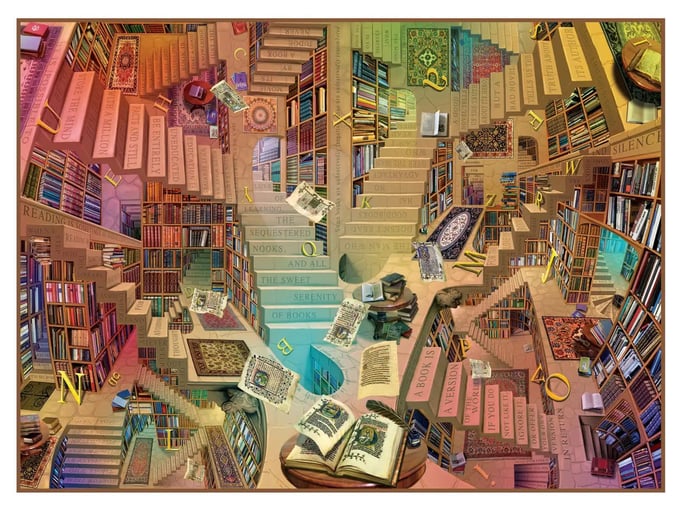 Kütüphane  - 1000 Parça Puzzle - 1135